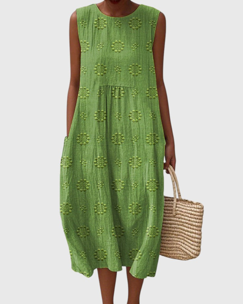 Harper - Wickelkleid mit abstraktem geometrischem Kunstmuster und Taschen für Damen