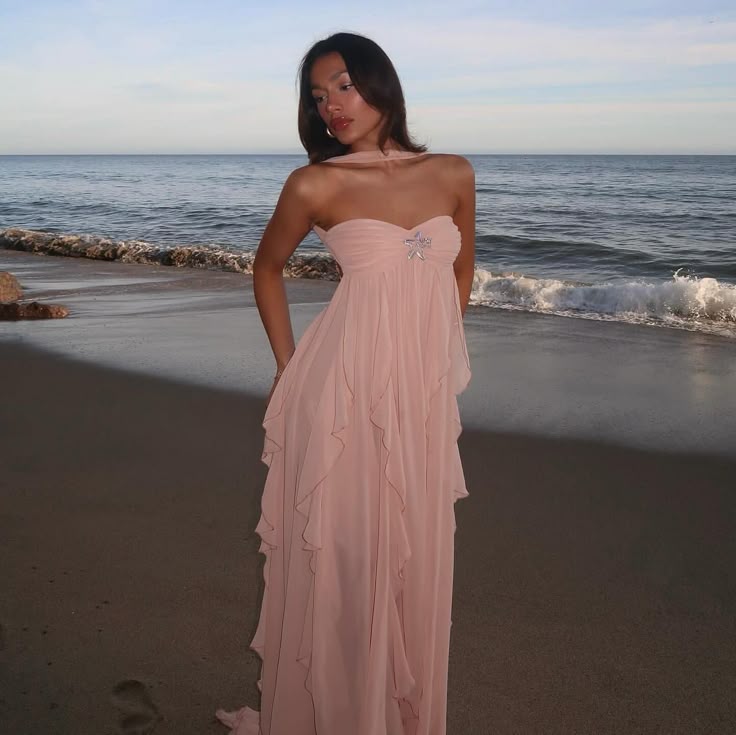 Collins - Ruffle Strapless Maxi Dress
