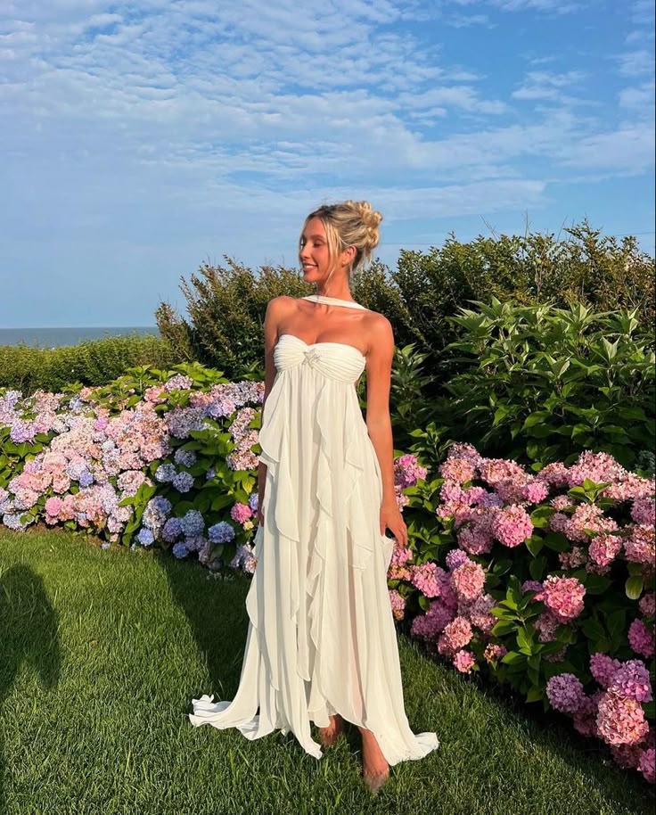 Collins - Ruffle Strapless Maxi Dress