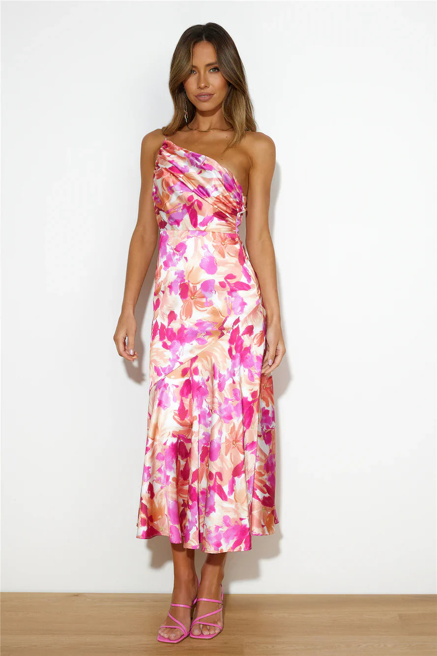 Eliza - One-Shoulder Midi Dress