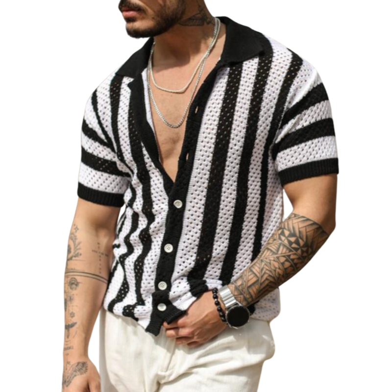 Dan - Vinthentic Lucca Men's Knitted Button-up