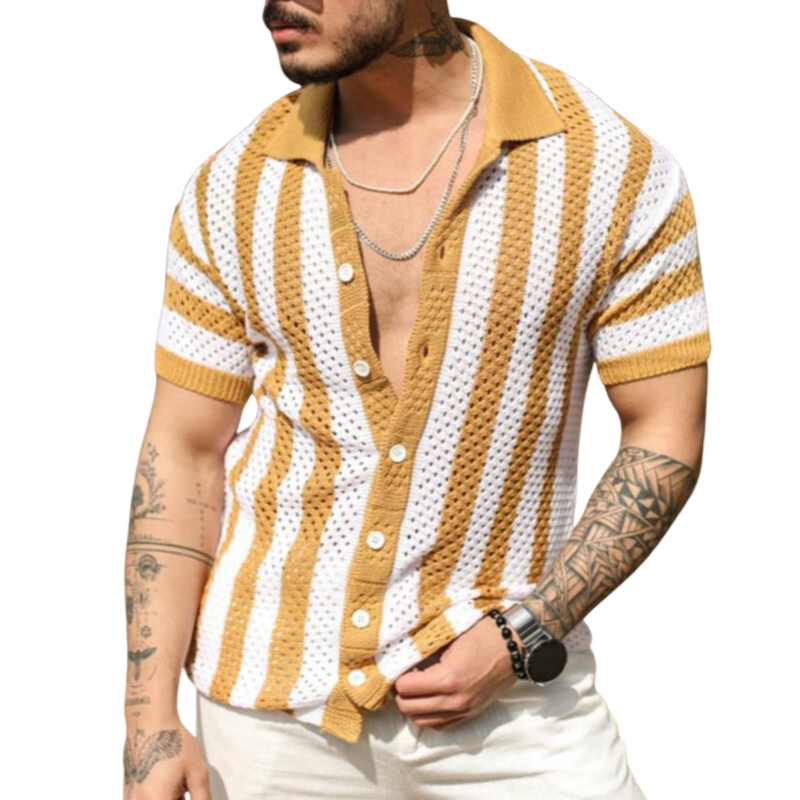 Dan - Vinthentic Lucca Men's Knitted Button-up