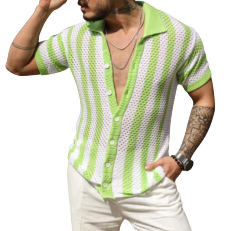 Dan - Vinthentic Lucca Men's Knitted Button-up