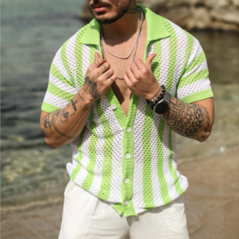 Dan - Vinthentic Lucca Men's Knitted Button-up
