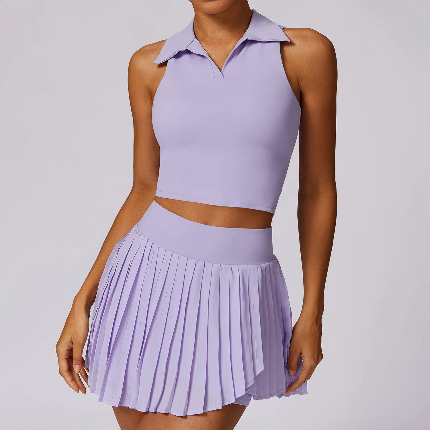 Summer Outdoor Leisure T-Shirt Yoga Set 2PCS Women Gym Clothes Running Sports Fitness Set Breathable Yoga Nude Tennis Clothes