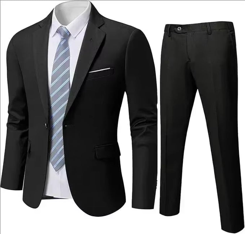 Elegant Suit for Men Wedding 3 Pieces 2 Sets Blazers Full Jackets Vest Pants Formal Fashion Luxury Coats 2025 Classic Costume