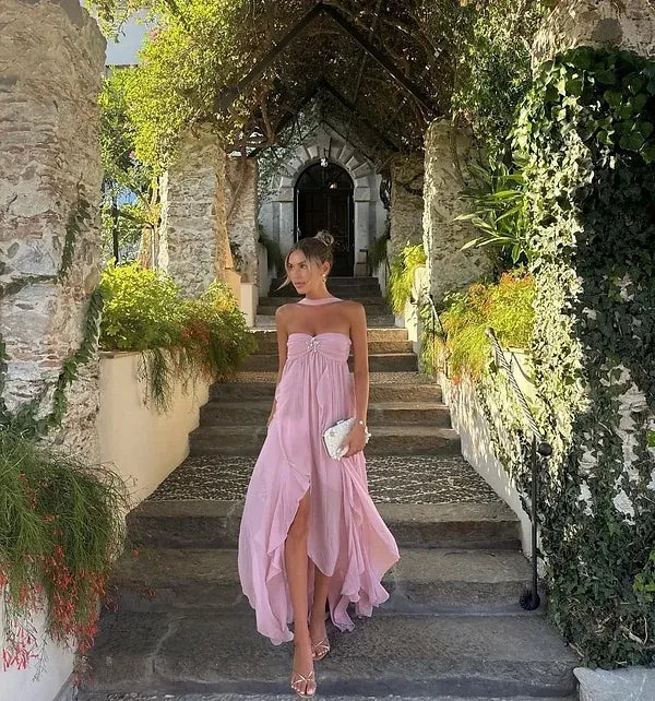 Collins - Ruffle Strapless Maxi Dress