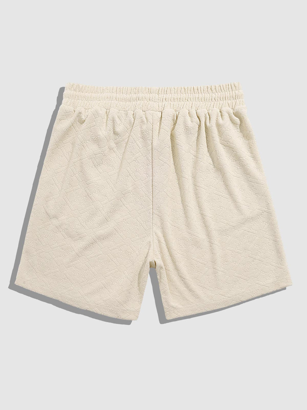 Prince - Men's diamond geometric terry texture shirt casual shorts set