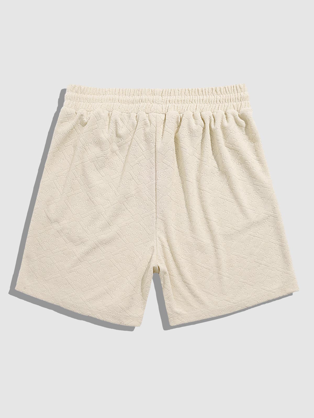 Prince - Men's diamond geometric terry texture shirt casual shorts set