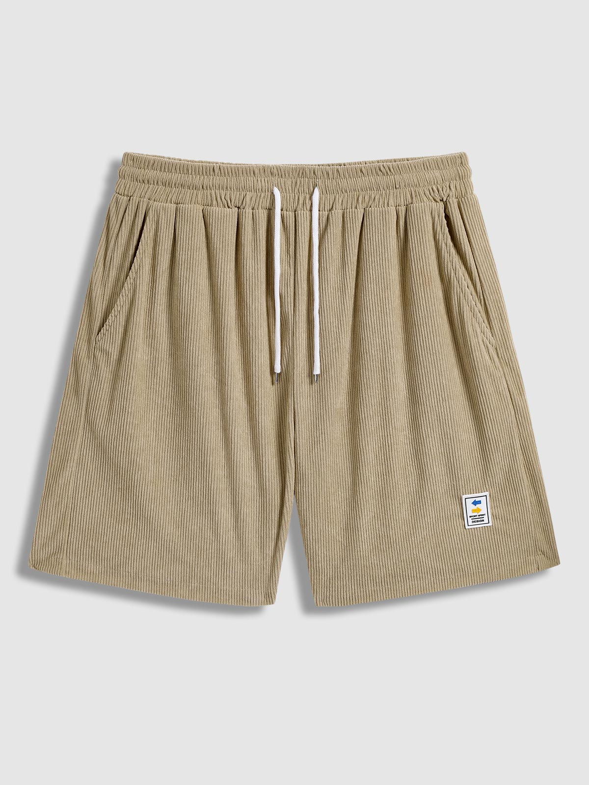 Yan - Men's Retro Corduroy Casual Short Sleeve Shirt Shorts Set