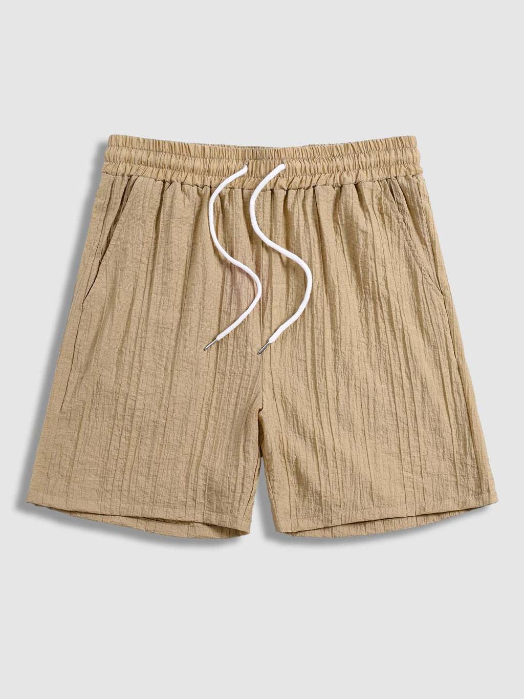 Tristan - Men's Textured Cuban Collar Shirt Casual Shorts Set