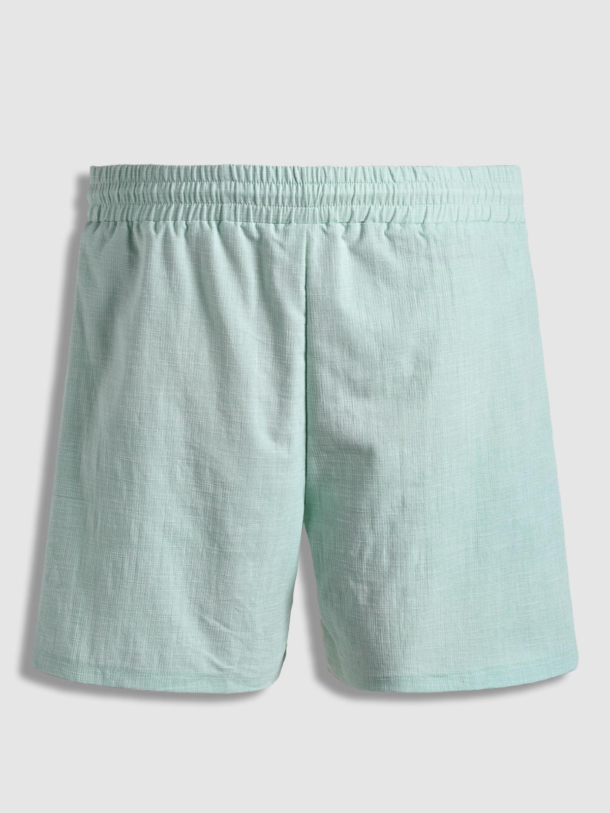 Ryan - Men's textured short-sleeved shirt casual shorts solid color set